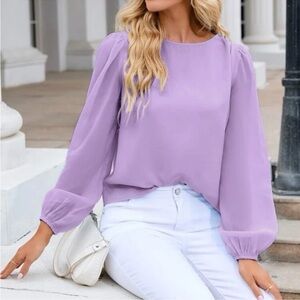 Lantern sleeve blouse